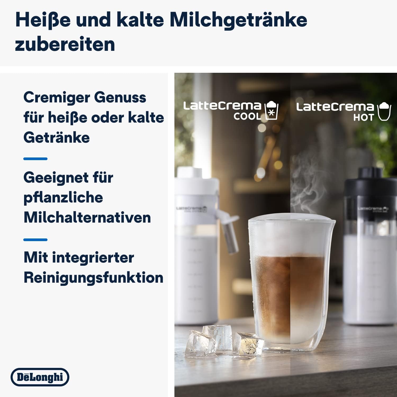 De'Longhi Eletta Explore - Perfetto Fully Automatic Coffee Machine with LatteCrema Milk Frother, 40 Drinks at the Touch of a Button, Coloured Touch Display, Dark Grey (ECAM452.57.G)
