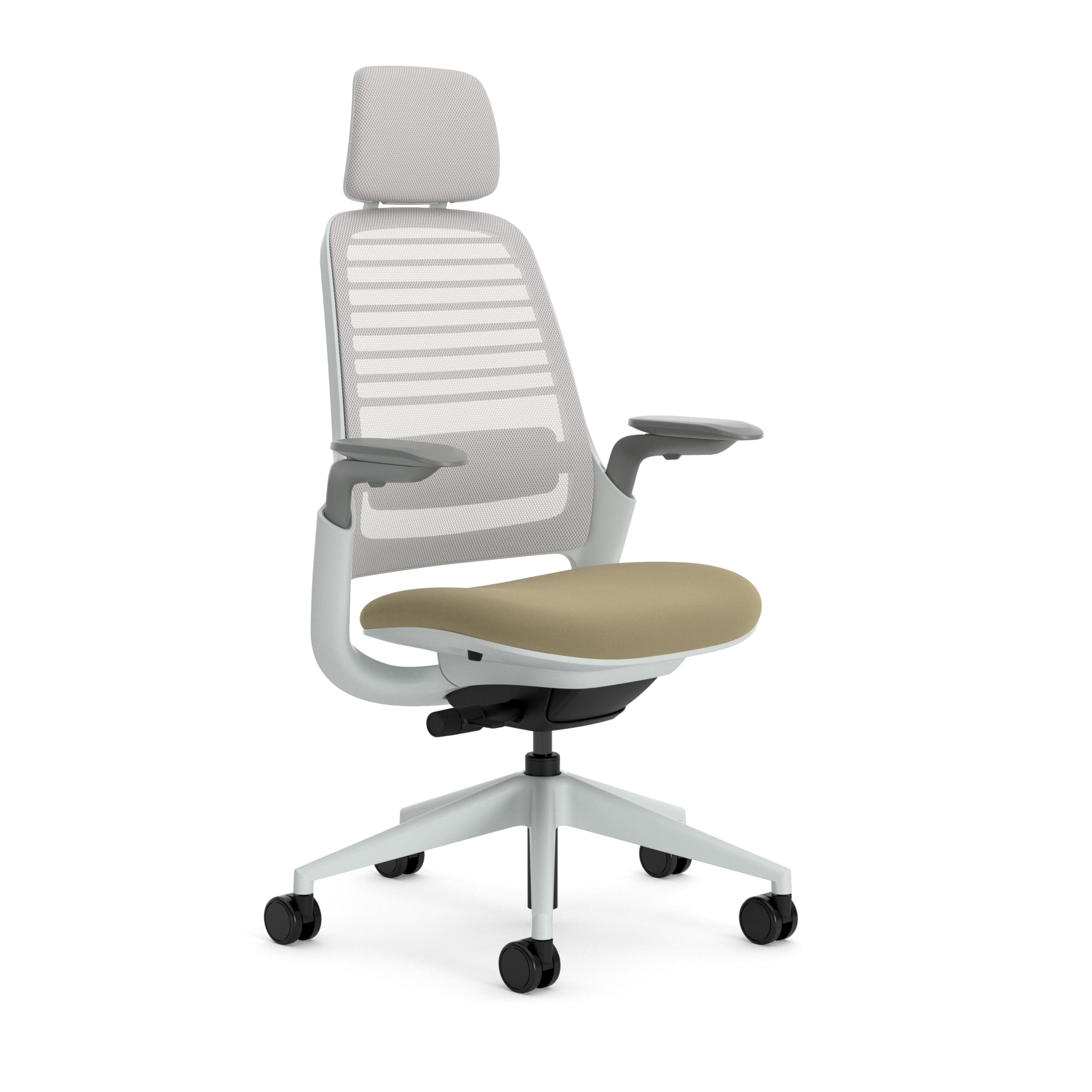 Steelcase Series 1 Ergonomic Office Chair with LiveBack Lumbar Support and 4D Armrests Truffle