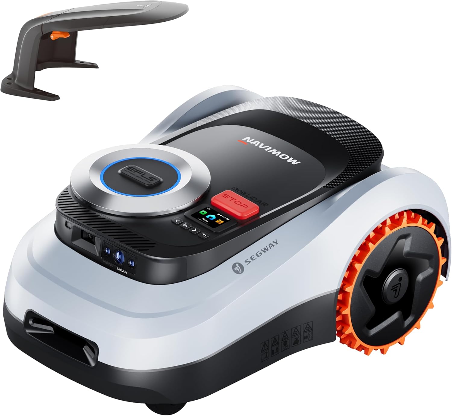 Segway Navimow i208 LiDAR + Garage M Robotic Lawnmower without Boundary Cable for 800 m², up to 45% Incline, Solid-State LiDAR + Vision, Car, Mapping, Int. 4G, Without Wires or Antenna