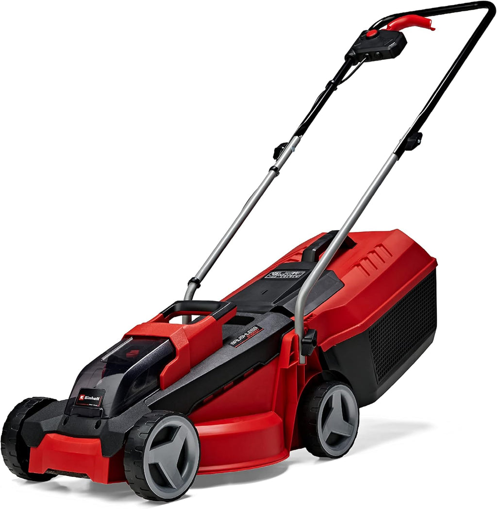 Einhell City Battery-Powered Lawnmower GE-CM 18/30 Li-Solo Power X-Change (18 V, 30 cm Cutting Width up to 150 m², Brushless, 25 L Grass Catcher Basket, 30–70 mm Cutting Height, without Battery)