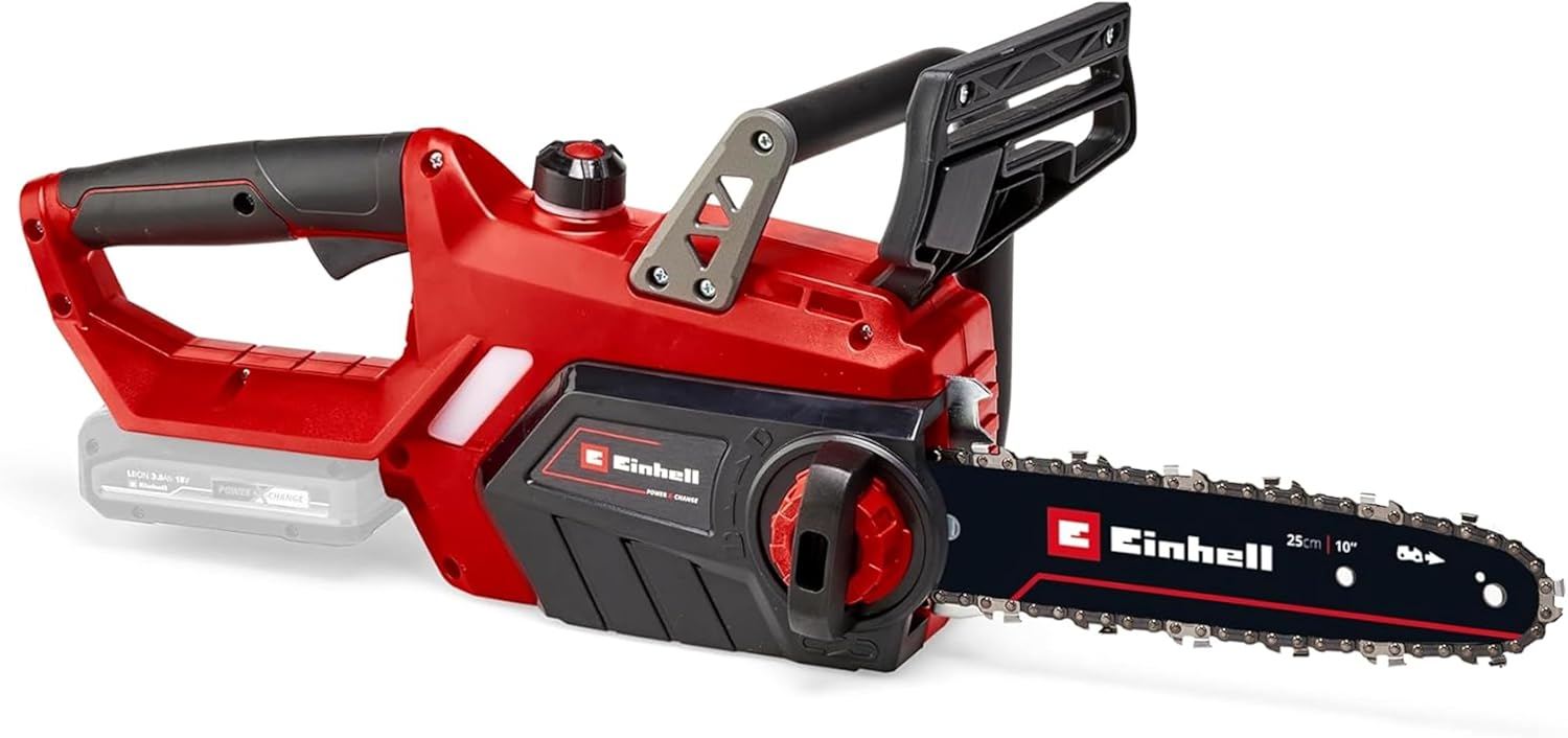 Einhell Cordless chainsaw GE-LC 18/25 Li Solo - Power X-Change (18 V, Guide length 25 cm, Cutting length 23 cm) Delivered without battery or charger