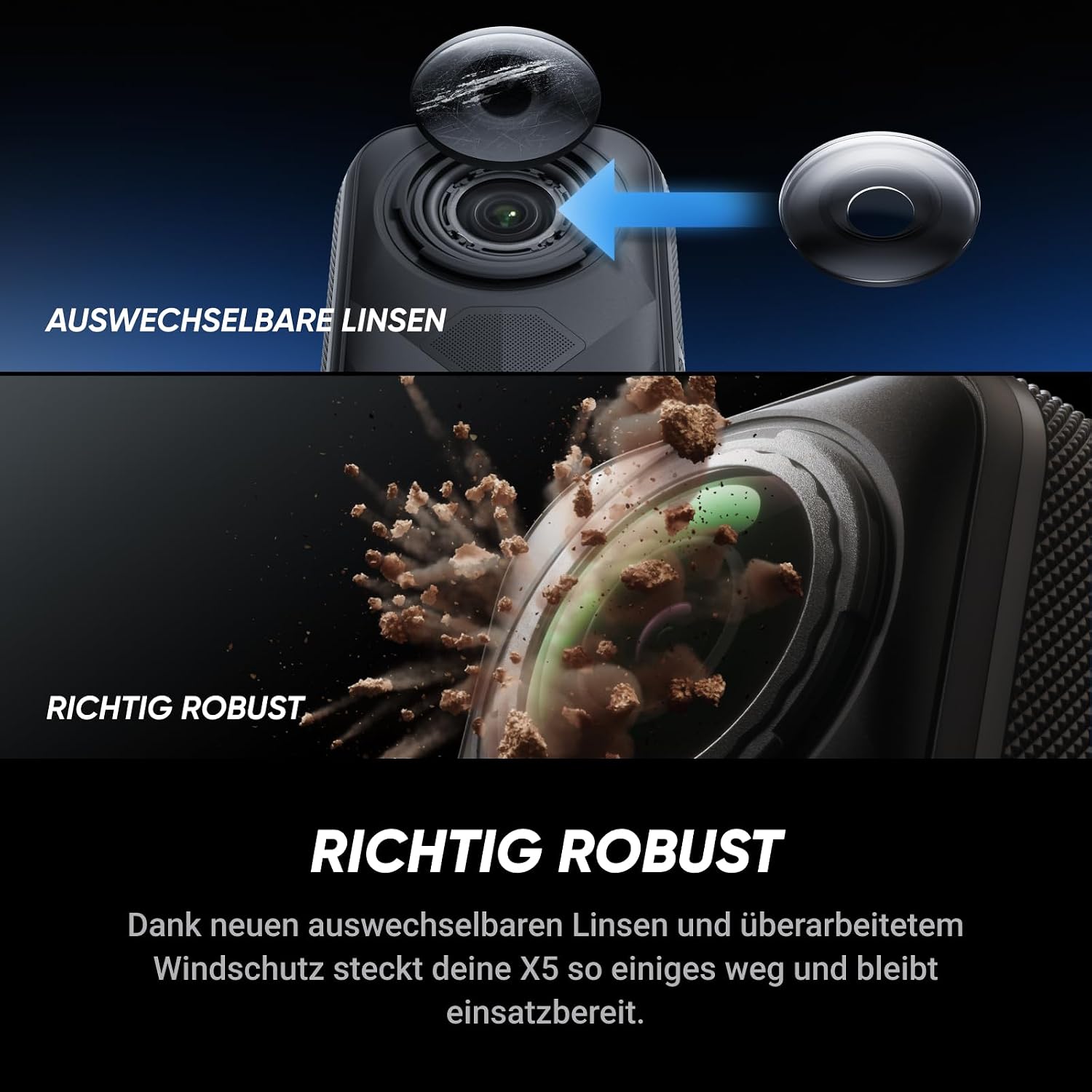 Insta360 X5 Must-Have Bundle, Waterproof 8K 360° Camera, Low Light Lead, Invisible Selfie Stick Effect, Robust & Replaceable Lenses, 3 Hour Battery, Integrated Wind Protection, Stabilisation