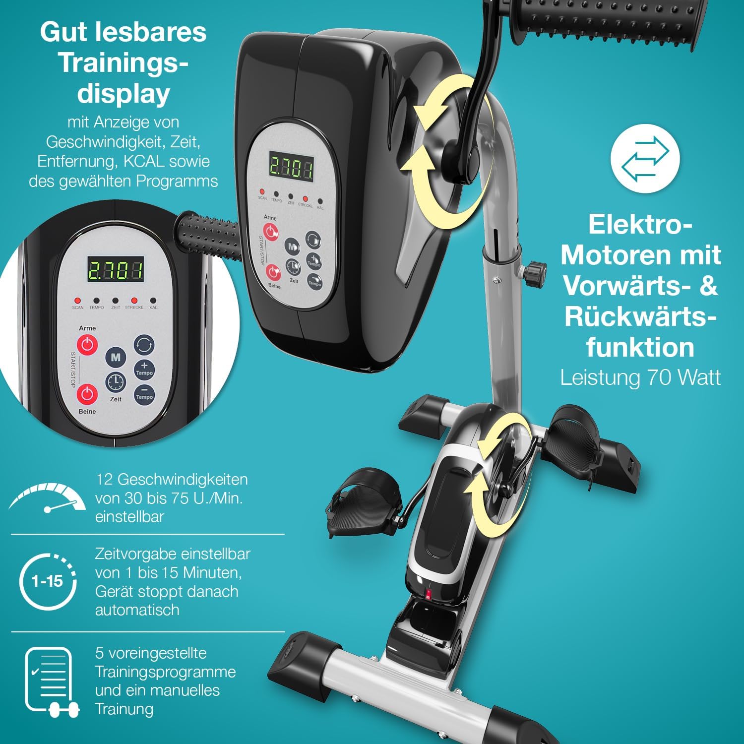 maxVitalis 2-in-1: Arm- und Beintrainer mit Motorunterstützung ✨