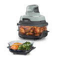 Ninja CRISPi Portable Air Fryer Hot Air Fryer, 3.8L, 4-in-1: Hot Air Frying, Roasting, Keeping Warm, Recrisp, Compact, 6 Servings, 2 Removable Glass Containers & Lid, 1700W, Stein FN101EUST