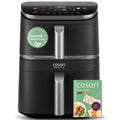 COSORI Turbo Tower Pro Smart Airfryer, 10.8L Ceramic Coating Hot Air Fryer, DualBlaze Technology and WiFi Control, Silver Grey, Grey Silver