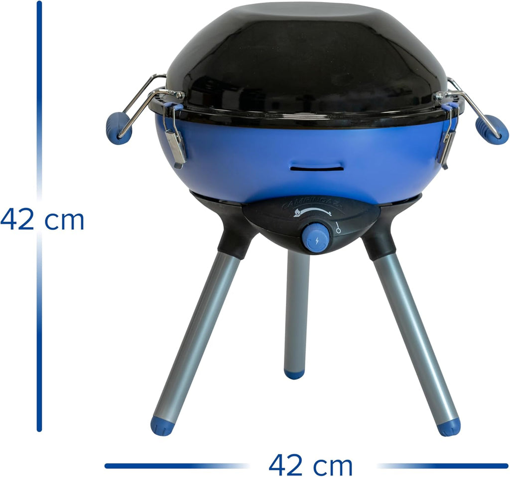 Campingaz Party Grill 400 CV for Use with a Valve Gas Cartridge CV300+ or CV470+ (Piezo ignition), blue