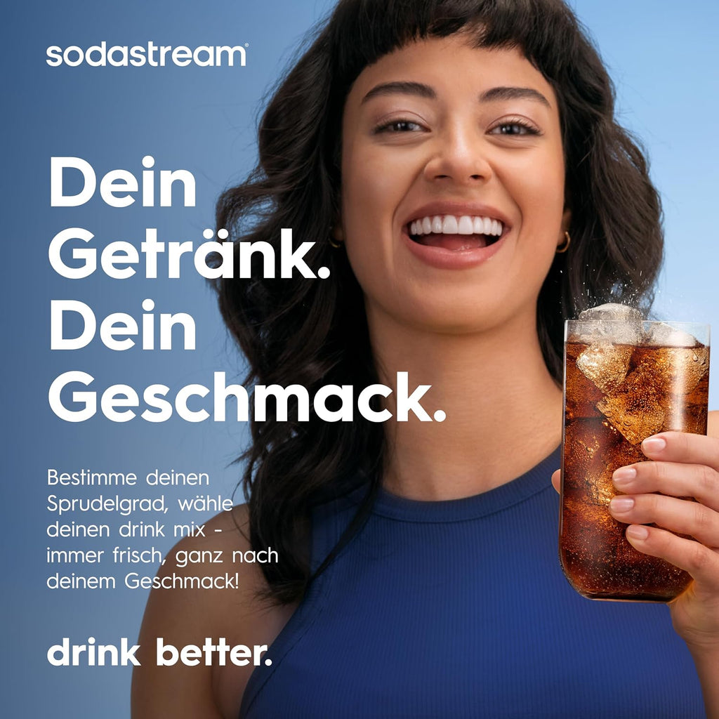 SodaStream Duo Sparkling Water Maker with CO2 Cylinder, 2x 1 Litre Class Bottles and 2x 1 Litre Dishwasher-Safe Plastic Bottles, Height: 44 cm, Colour: Titanium.