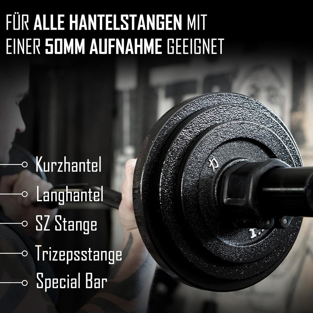 Strength Shop Gusseisen Hantelscheiben: Robuste 50mm Gewichtsscheiben für Langhantel ✨