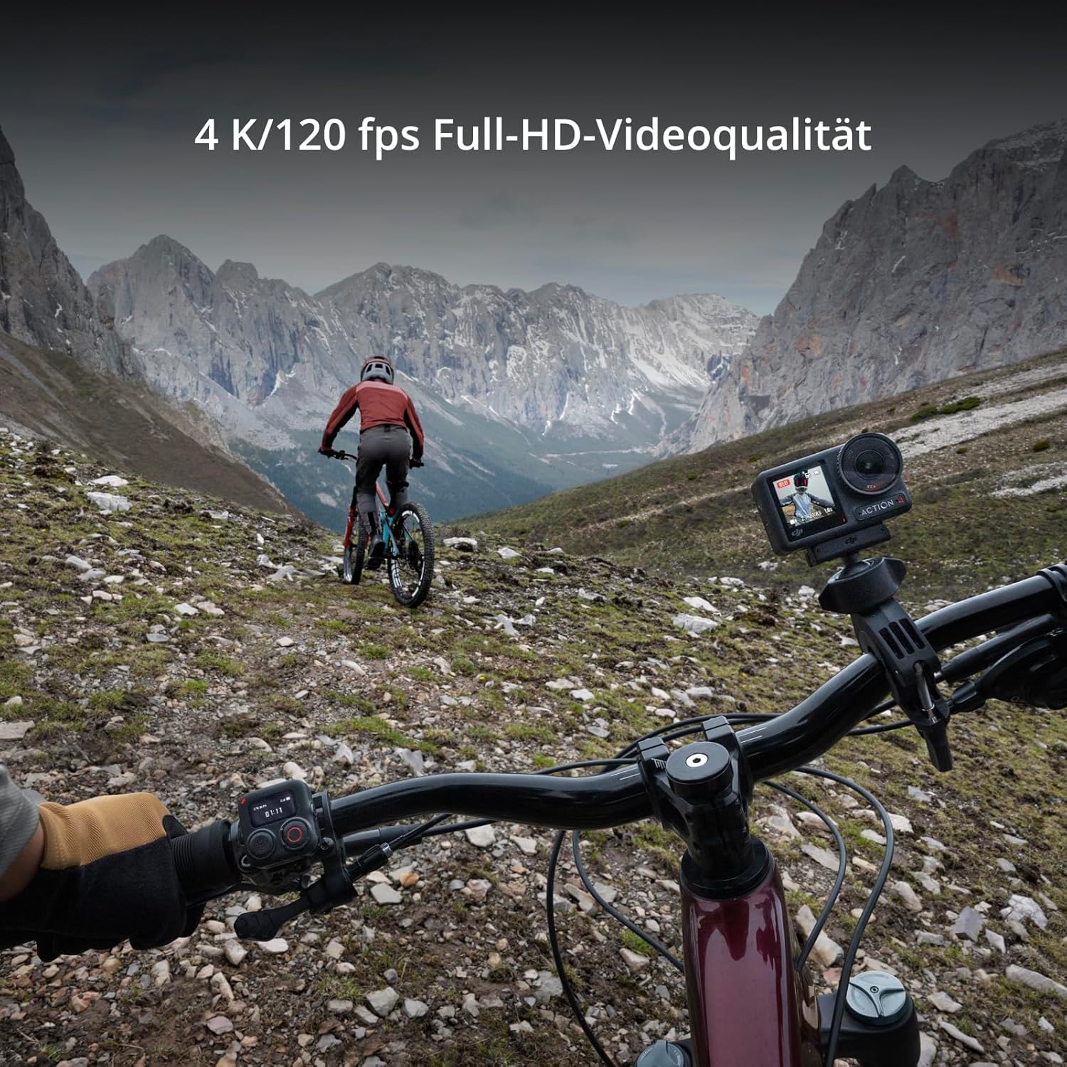DJI Osmo Action 4 Essential Combo, 4K/120fps Action Cam with 1/1.3 Inch Sensor, Underwater Camera, Stunning Low-Light Recordings, 10-Bit and D-Log M Colour Performance, Long Lasting 1770 mAh Battery