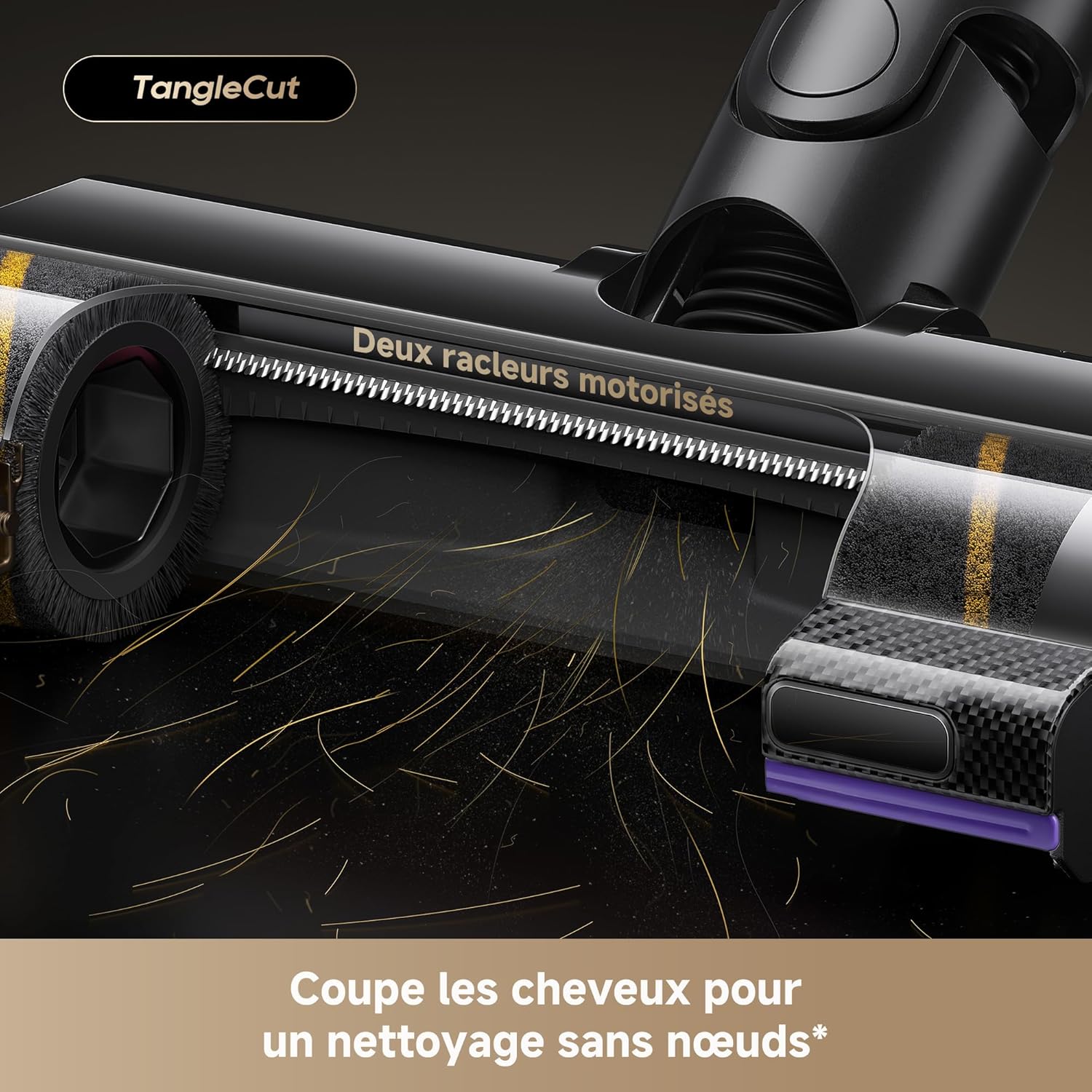 dreame V20 Pro-A Cordless Vacuum Cleaner, 0.01 mm Edges, Hard Floors, Carpets and Hair, Tangle-Free, 24000PA / 210AW, Autonomy of 90 Min, Filtration 99.99%