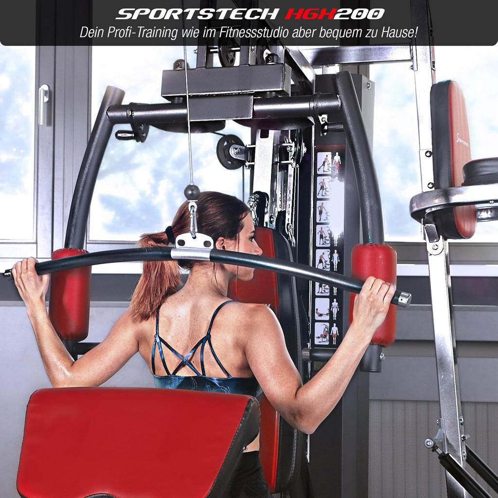 Sportstech HGX200: Multifunktions-Kraftstation mit Stepper, Beinpresse & Powertower ✨