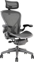 Herman Miller Aeron Chair - Highly Adjustable Graphite Frame - With PostureFit - Carbon Classic (Medium)