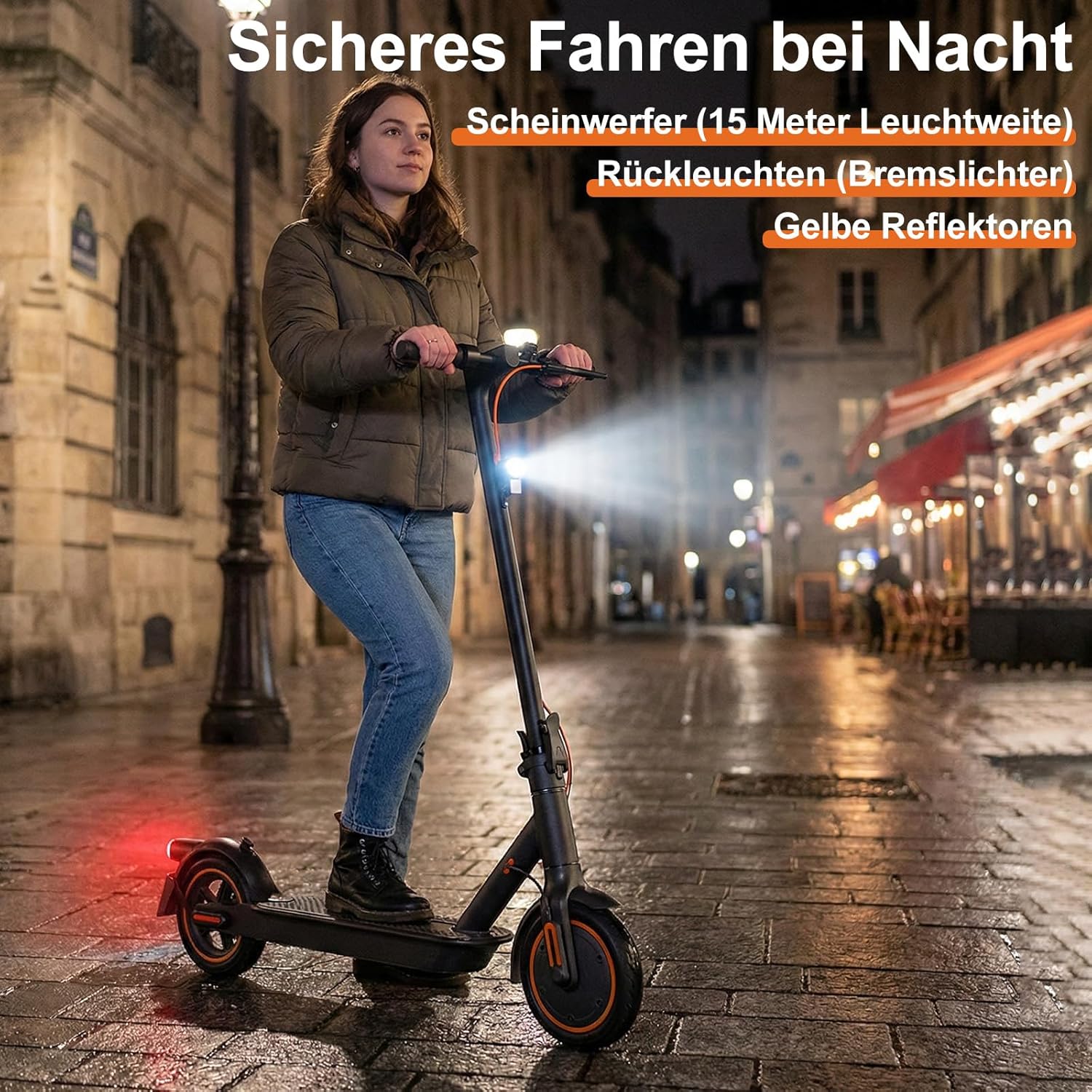 TODIMART T Series E-Scooter with Road Approval, 30 km Range, 350 W Motor, 8.5 Inch Honeycomb Tyres, Dual-Brake System, for Adults