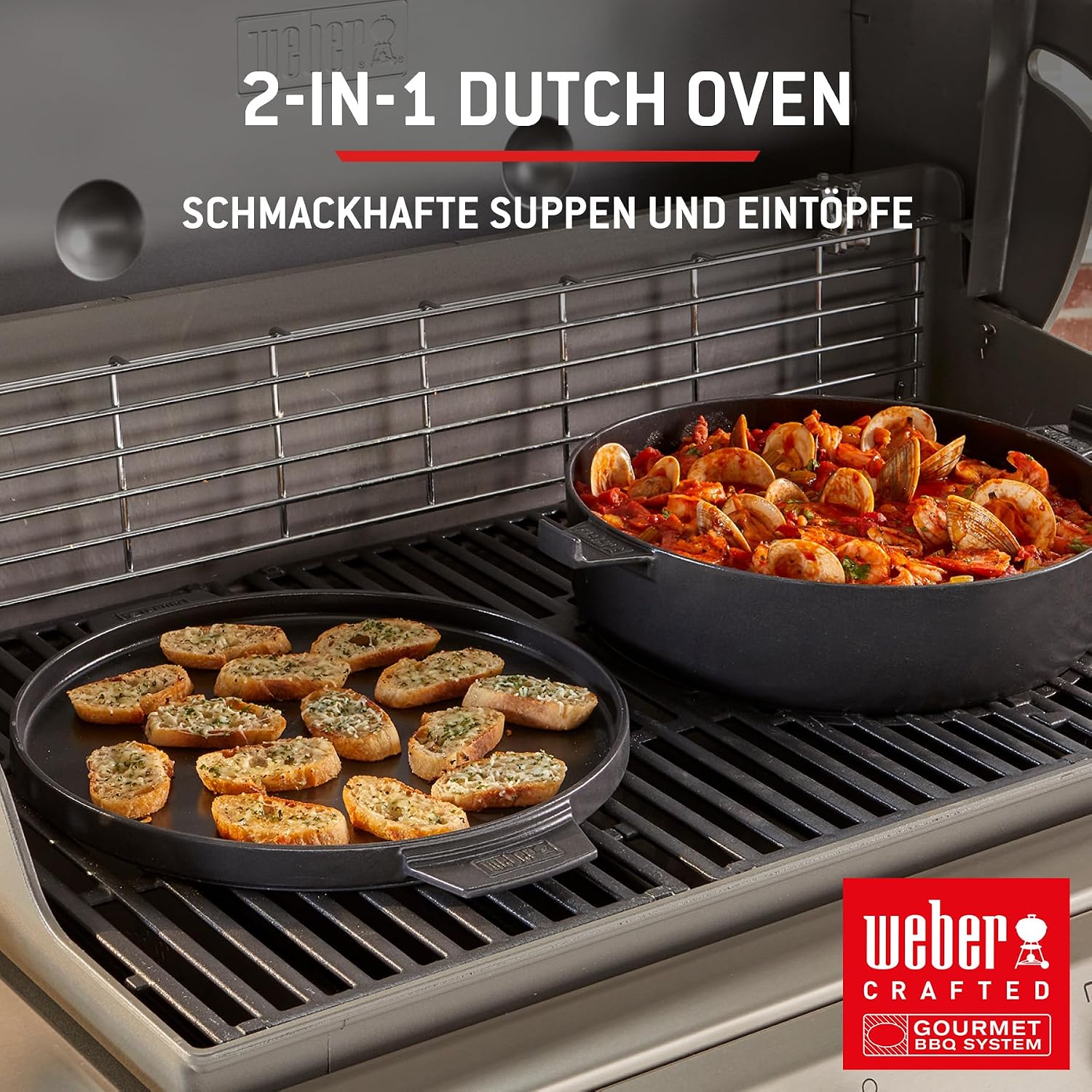 Weber Spirit E-310 Gasgrill | 3 Brenner, Snap-Jet Zündung, Robuste Räder und Warmhalterost, 51 x 46 cm Grillfläche, Weber Works kompatibel, Schwarz/Silber