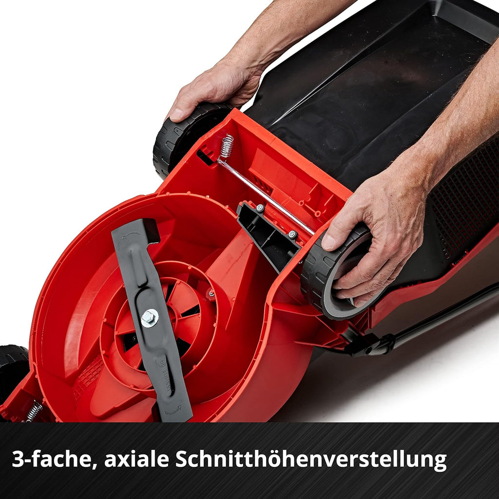 Einhell City Battery-Powered Lawnmower GE-CM 18/30 Li-Solo Power X-Change (18 V, 30 cm Cutting Width up to 150 m², Brushless, 25 L Grass Catcher Basket, 30–70 mm Cutting Height, without Battery)
