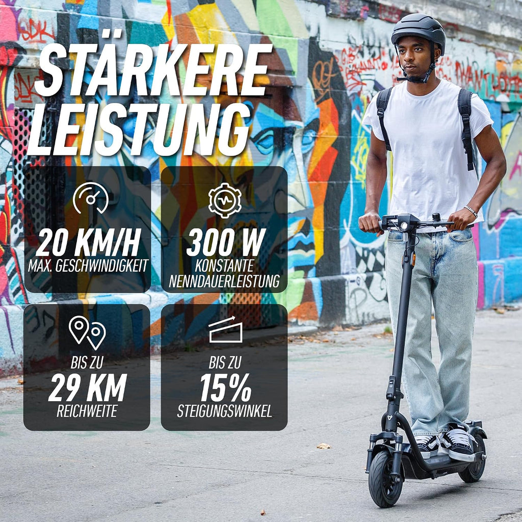 NIU KQi 100P oder 100F E-Scooter mit Straßenzulassung und Federung (bis zu 29km Reichweite, bis zu 15% Steigung, max. 20km/h, 10" Luftreifen, max. 120kg Belastung, Display, App, klappbar)