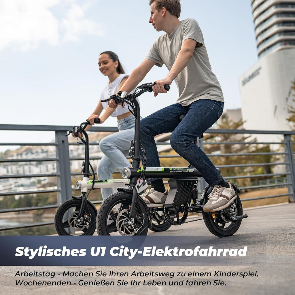 Finbike E Bike Klapprad,14 Zoll Elektrofahrrad 7.8Ah Akku,250W Kompakt Elektrofahrräder mit 3H Schnellladung,3 Fahrmodi,3 Geschwindigkeitsmodi,Reichweite MAX 45km,Electric Bike für Herren und Damen