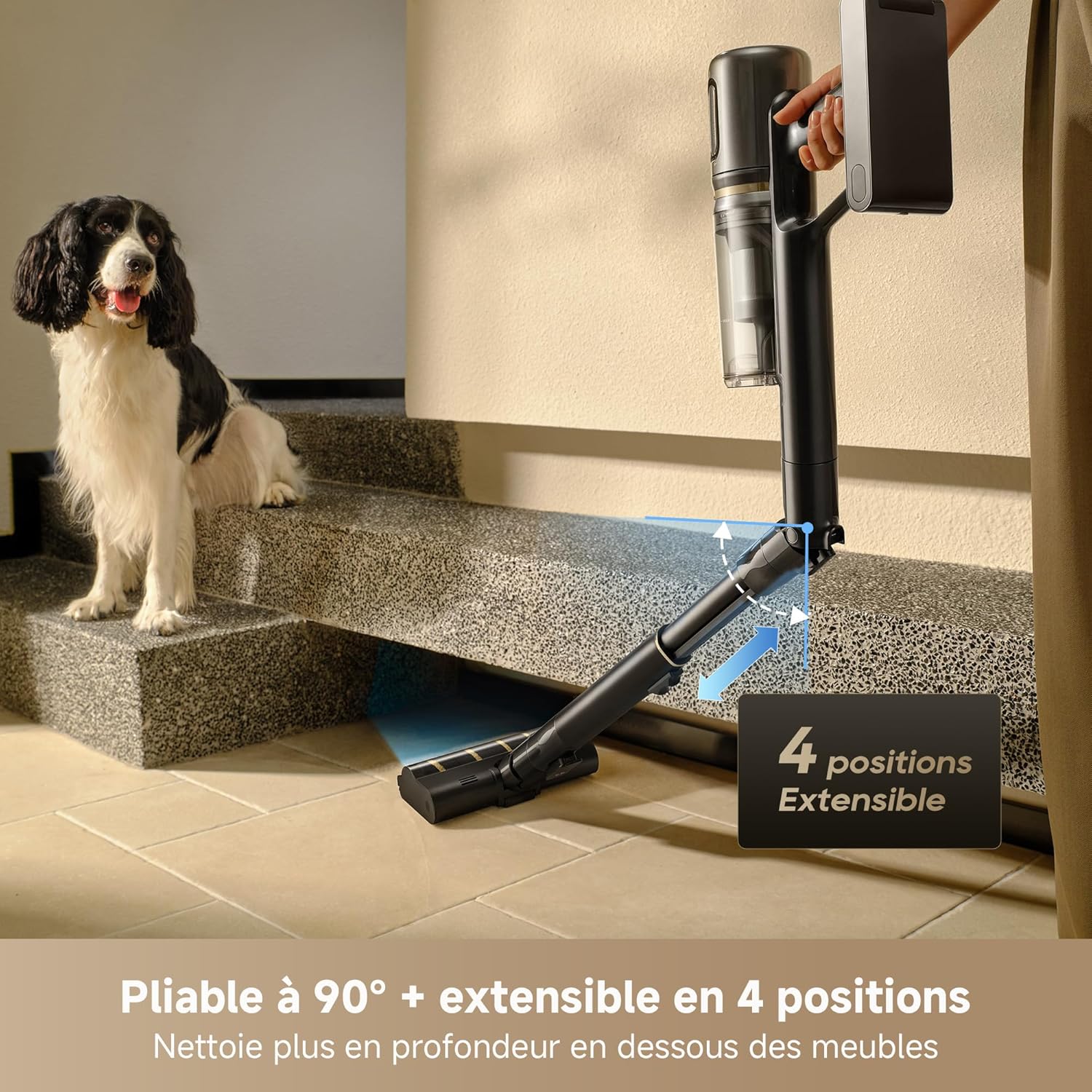 dreame V20 Pro-A Cordless Vacuum Cleaner, 0.01 mm Edges, Hard Floors, Carpets and Hair, Tangle-Free, 24000PA / 210AW, Autonomy of 90 Min, Filtration 99.99%