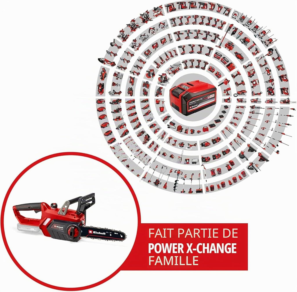 Einhell Cordless chainsaw GE-LC 18/25 Li Solo - Power X-Change (18 V, Guide length 25 cm, Cutting length 23 cm) Delivered without battery or charger