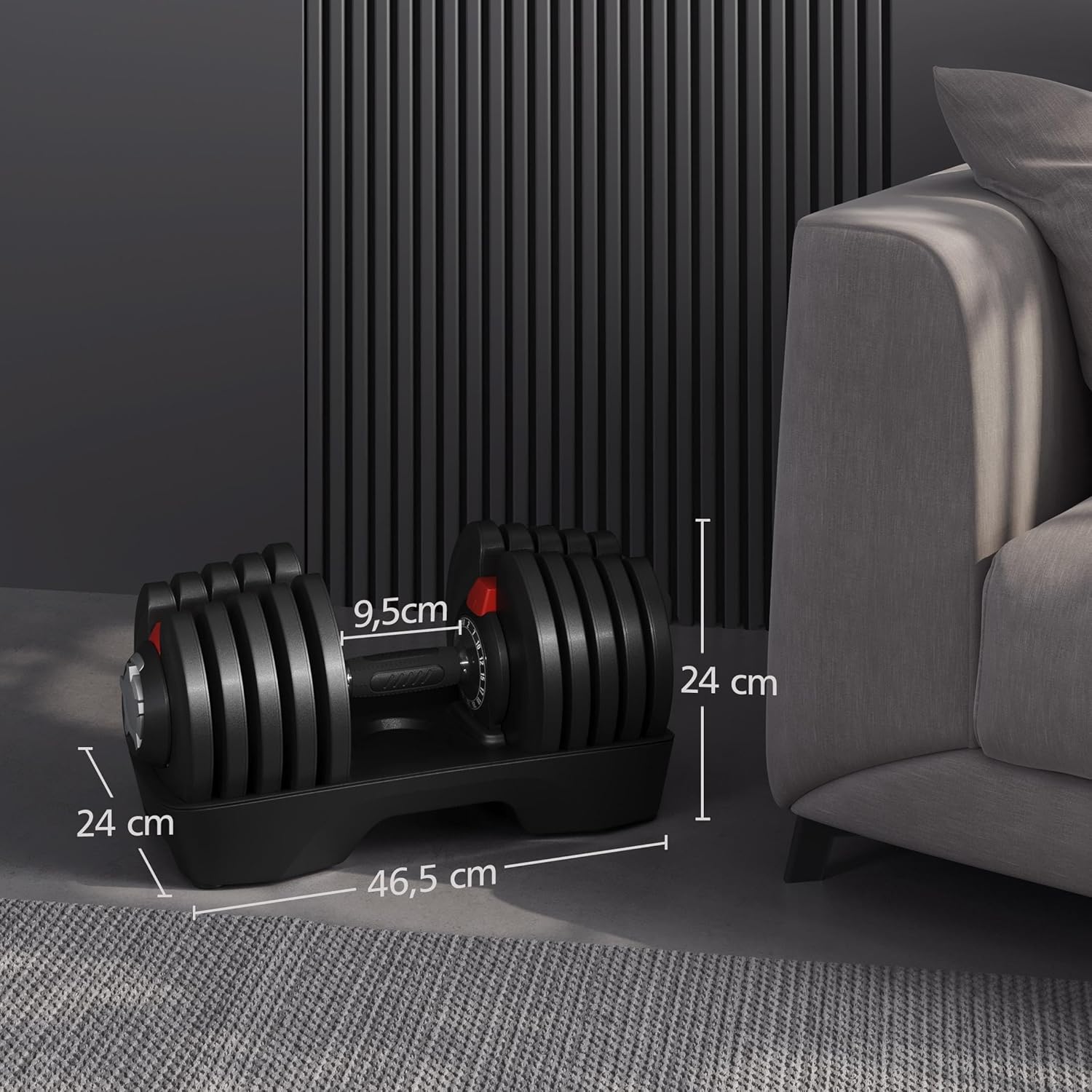 Yaheetech Verstellbare Hantel: 12/16‑in‑1 Schnellverstellung fürs Home‑Gym-1