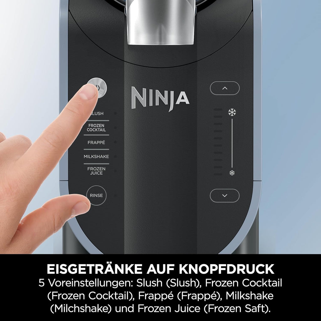 Ninja SLUSHi FS301EUTG Slush Ice Cocktails Frappe Milkshakes & Frozen Juice Machine - No Ice or Preparation - WhisperChill Technology - Holds 1.9L - Green