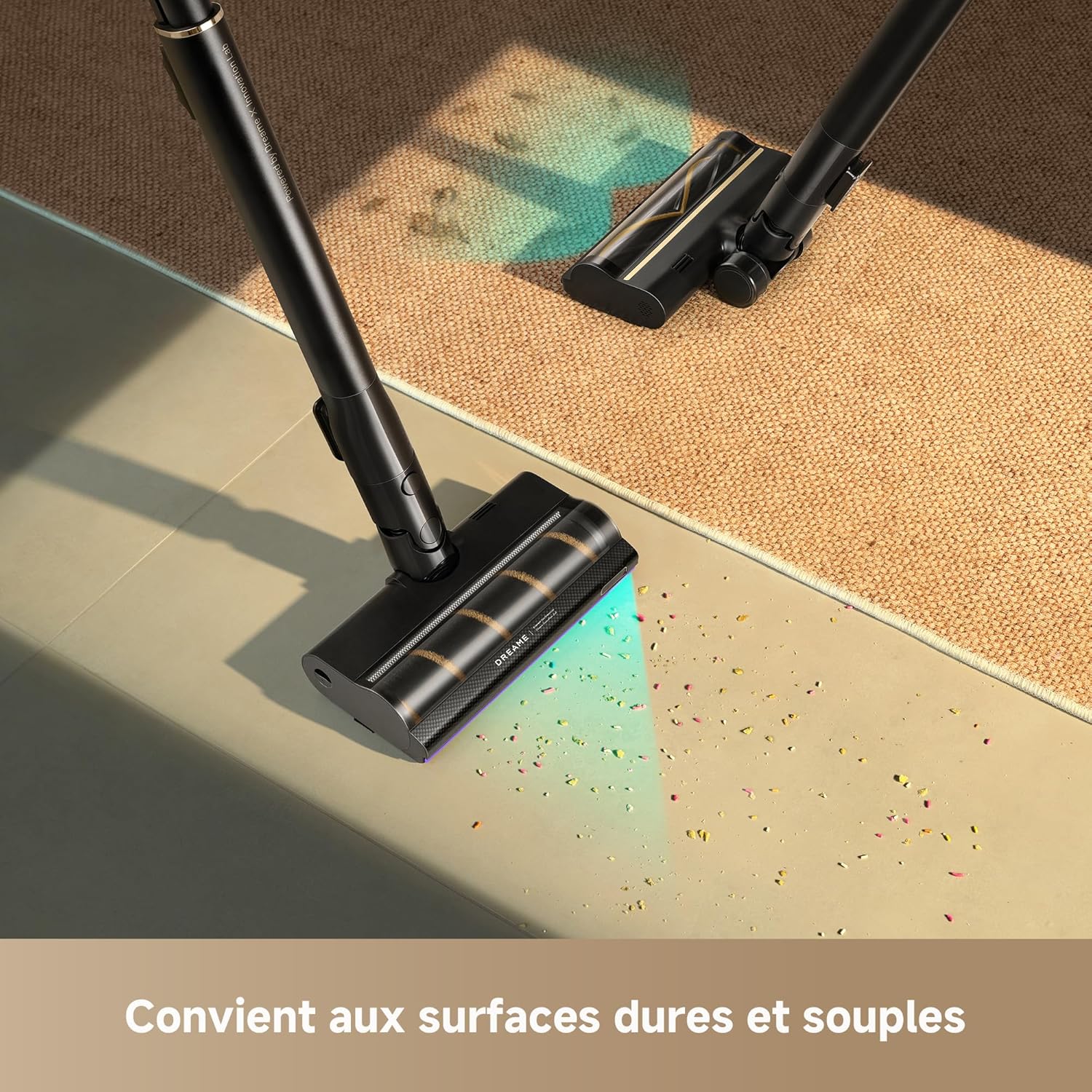 dreame V20 Pro-A Cordless Vacuum Cleaner, 0.01 mm Edges, Hard Floors, Carpets and Hair, Tangle-Free, 24000PA / 210AW, Autonomy of 90 Min, Filtration 99.99%