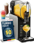 LEBENLANG Premium Slush Maschine 2L - 5 Modi & 15 Min QuickFreeze I Inkl. Rezeptbuch & Auto-Reinigung I Slush Eis Maschine für Zuhause Frozen Slushy Machine Slushie Maker Ice Slushi Maschiene