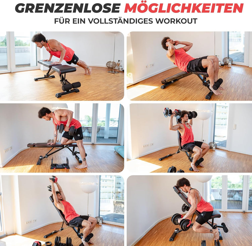 SPORTSCHMIEDE: Verstellbare, klappbare Schrägbank fürs Heimtraining ✨