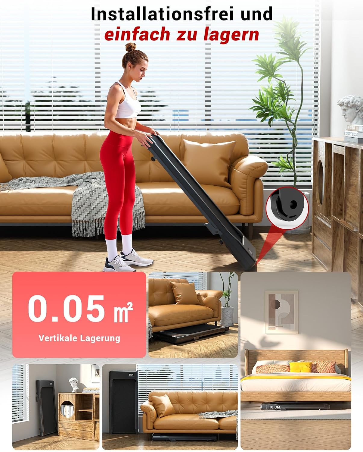 Superun Raceable Walking Pad, Treadmill for Home, 2.5 HP with App and Remote Control, Treadmill Desk, Max 136 kg with Multi-Runner Racing and Training Couses