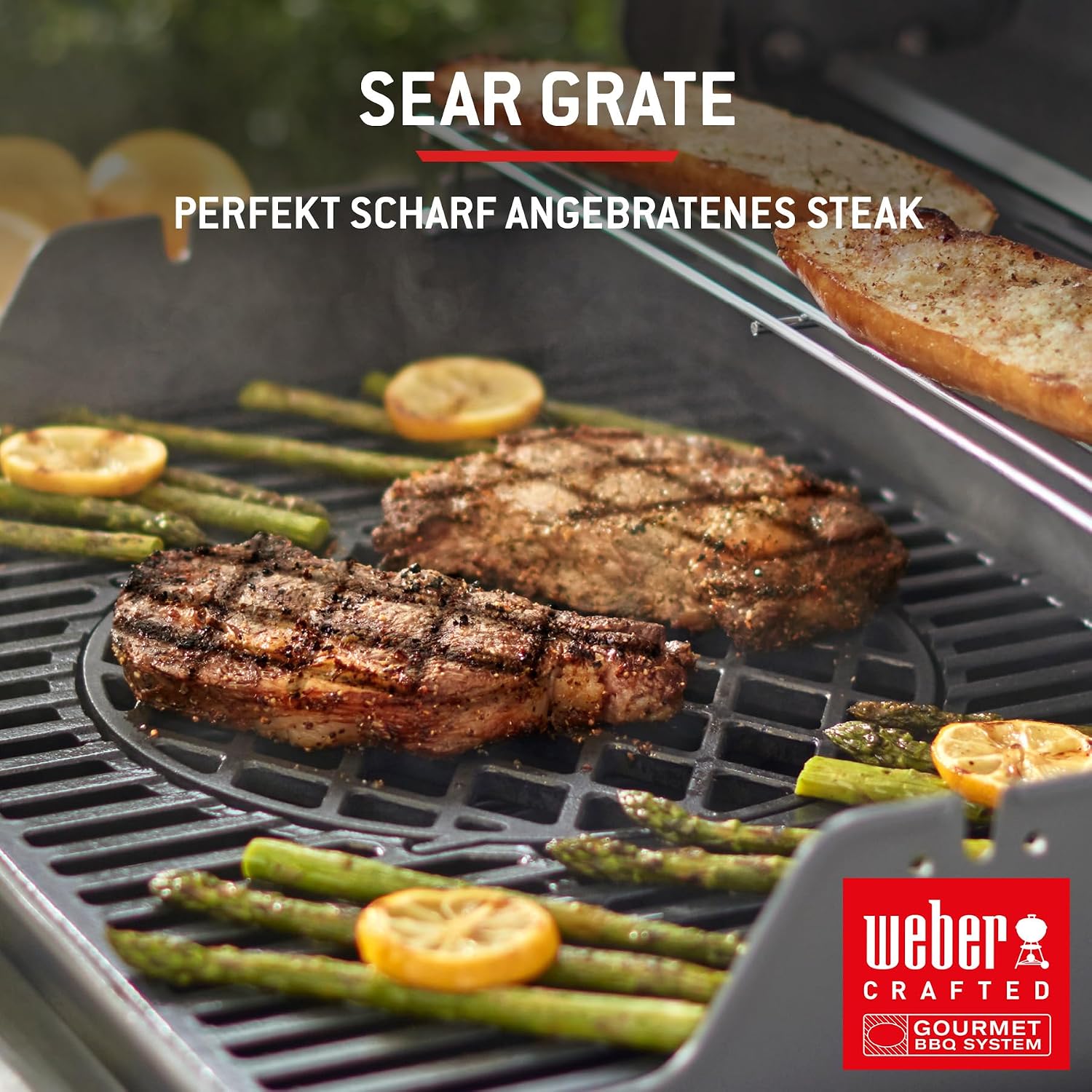 Weber Spirit E-310 Gasgrill | 3 Brenner, Snap-Jet Zündung, Robuste Räder und Warmhalterost, 51 x 46 cm Grillfläche, Weber Works kompatibel, Schwarz/Silber