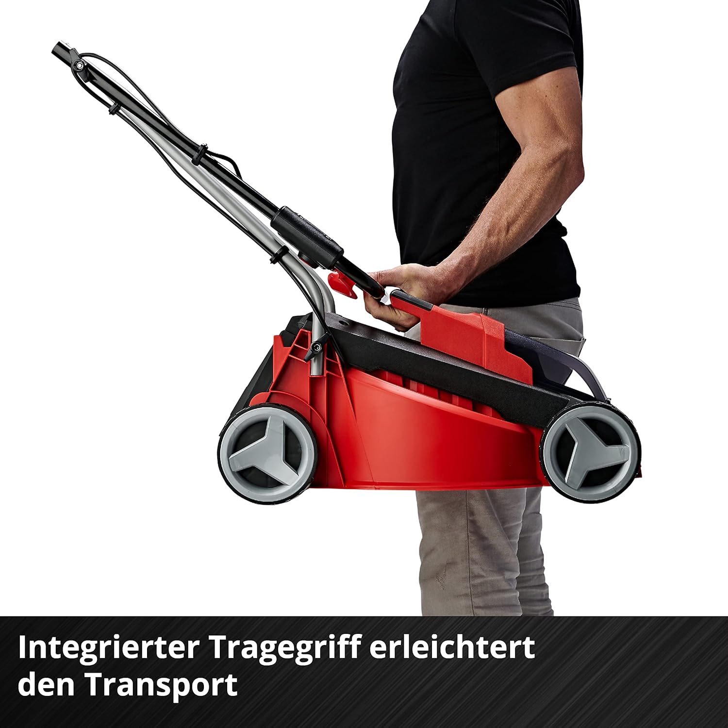 Einhell City Battery-Powered Lawnmower GE-CM 18/30 Li-Solo Power X-Change (18 V, 30 cm Cutting Width up to 150 m², Brushless, 25 L Grass Catcher Basket, 30–70 mm Cutting Height, without Battery)