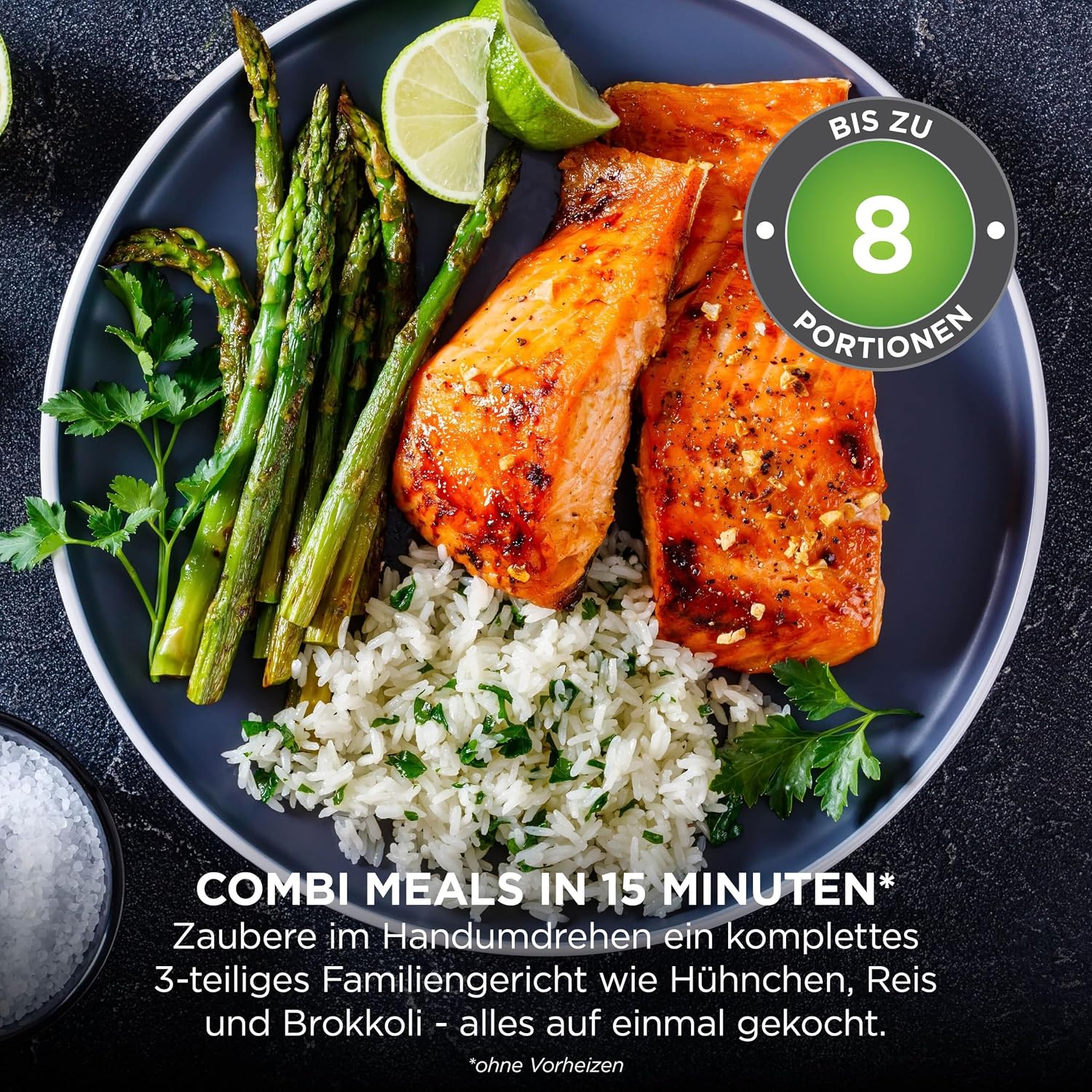 Ninja Combi 12-in-1 Multikocher, Ofen & Heißluftfritteuse, 12 Kochfunktionen, Air Fryer & Grillen Zubereitung in 15 Min*, mit Backblech, Pfanne, Crisper Gittereinsatz, Rezeptanleitung, Grau, SFP700EU.