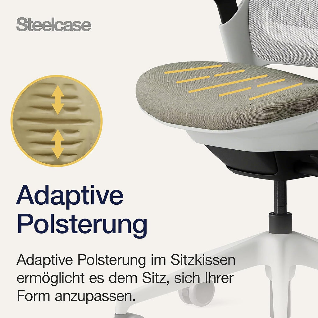 Steelcase Series 1 Ergonomic Office Chair with LiveBack Lumbar Support and 4D Armrests Truffle