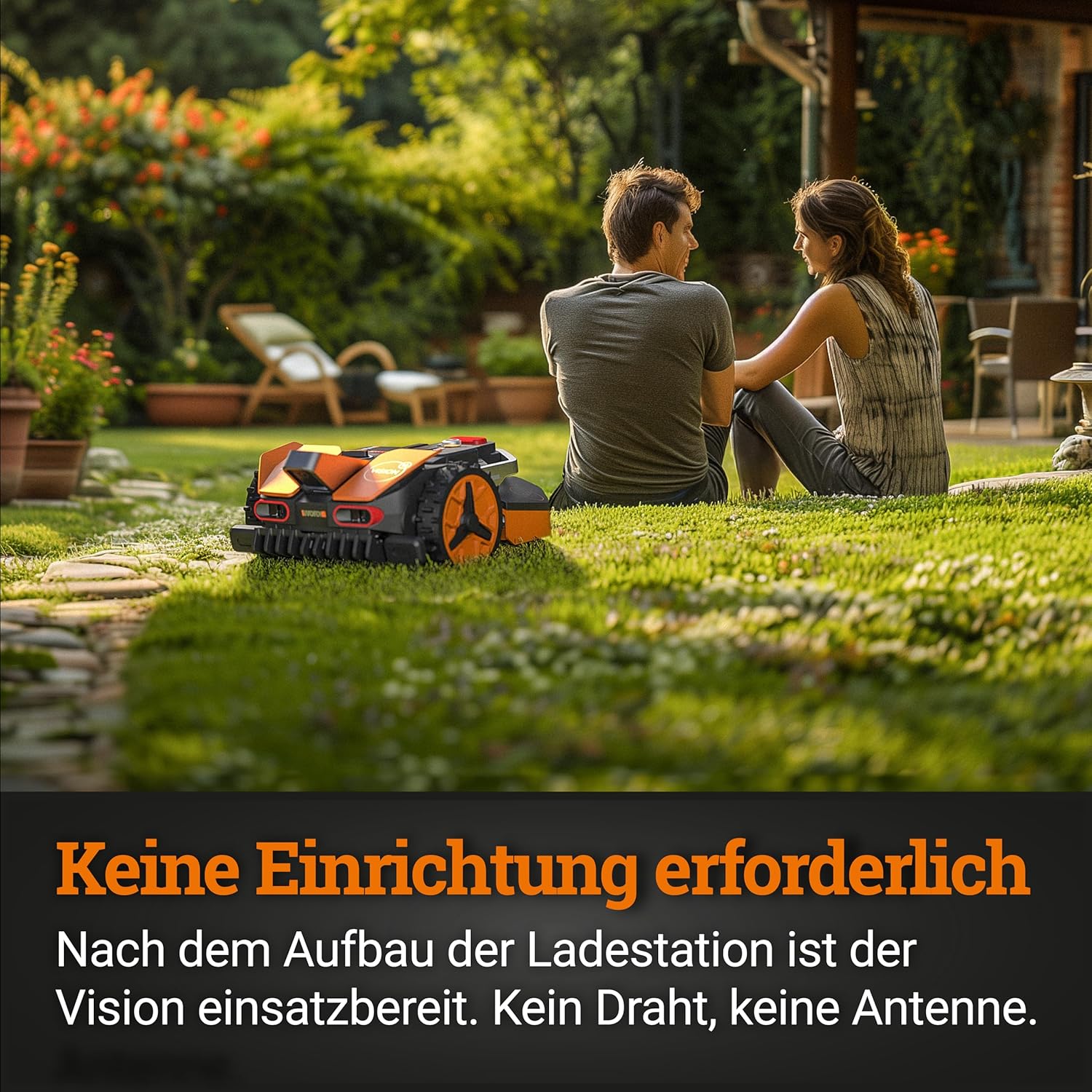 WORX Vision S250 Mähroboter 250 m² ohne Kabel, KI & Igelschutz