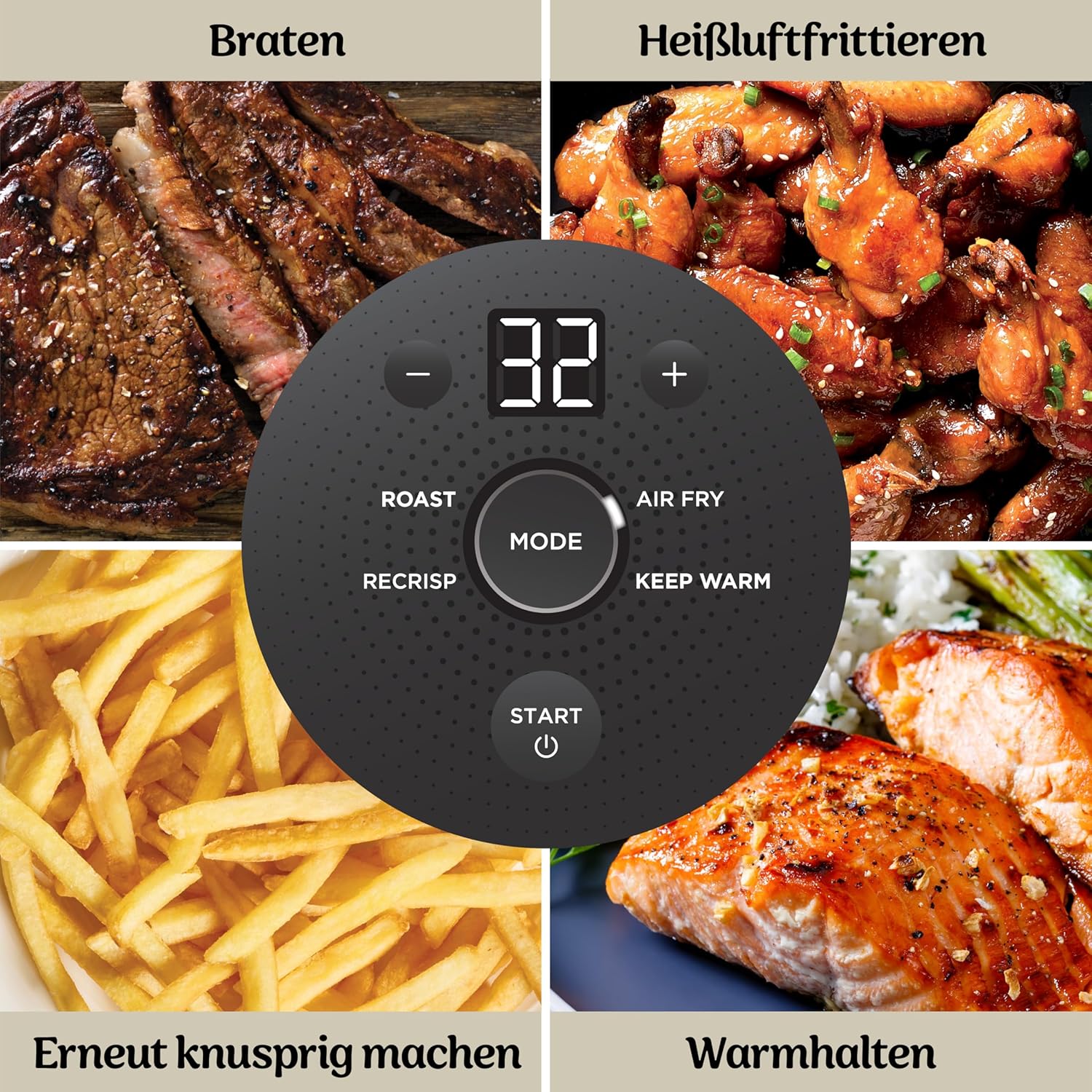 Ninja CRISPi Portable Air Fryer Hot Air Fryer, 3.8L, 4-in-1: Hot Air Frying, Roasting, Keeping Warm, Recrisp, Compact, 6 Servings, 2 Removable Glass Containers & Lid, 1700W, Stein FN101EUST