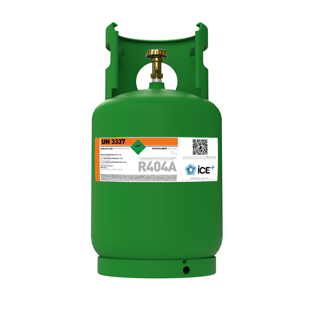 R404A Kältemittel 10kg – HFC-Gemisch, aufladbarer Zylinder mit 1/4" Anschluss, Gewerbliche Kühlung, Transportkälte, Tiefkühlung, Supermarkt-Kühlmöbel, Neuware original versiegelt