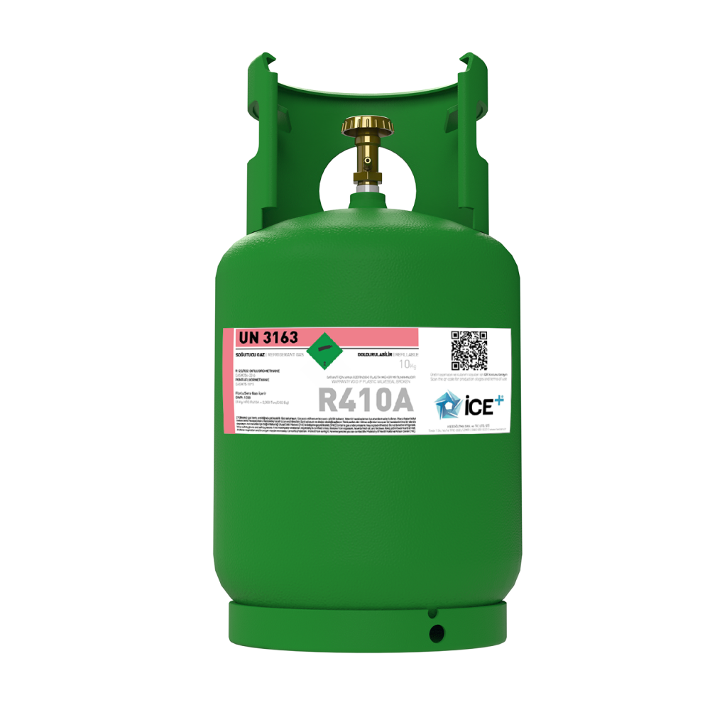 R410A Kältemittel 10kg – Hochdruck-Klimagas, HFC-Gemisch, aufladbarer Zylinder mit 1/4" Anschluss, Split-Klimaanlagen, Wärmepumpen, Chiller-Systeme, Neuware original versiegelt